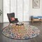 Homeroots 8 ft. Round Rainbow Colored Indoor & Outdoor Area Rug 385039 - alternate 7